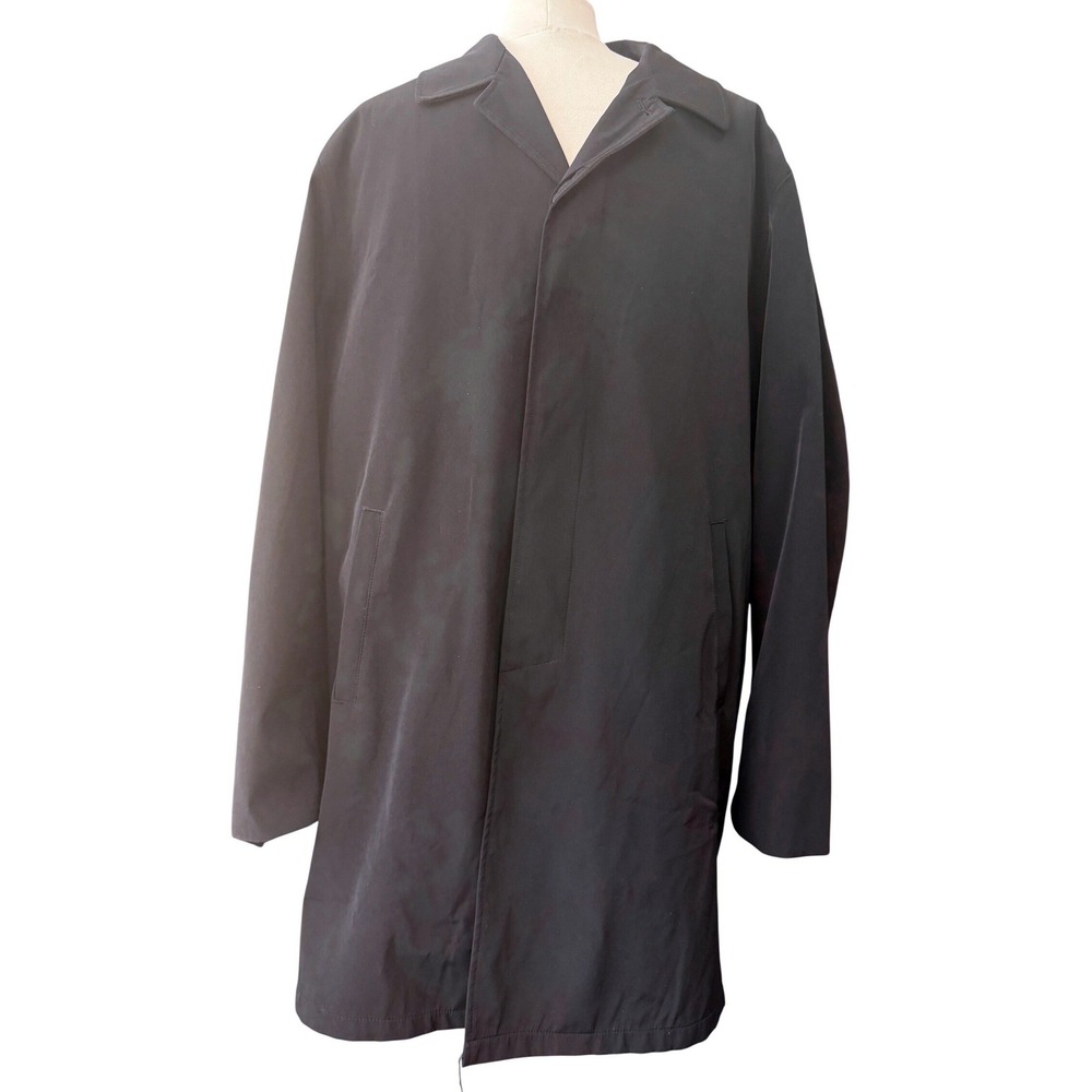 Calvin Klein Mens Black Car Coat Zip Out Quilted Liner 48R RN 117688